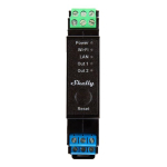 Shelly Pro 2PM DIN-r&ouml;&ouml;pa 2-kanali releed, WiFi/LAN (voolu m&otilde;&otilde;tmine)