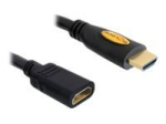 Delock High Speed HDMI with Ethernet HDMI Pikenduskaabel koos Ethernetiga 3m Must