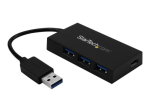 StarTech.com 4 Port USB 3.0 Hub, USB Type-A Hub with 1x USB-C & 3x USB-A Ports (SuperSpeed 5Gbps), USB Bus Powered, USB 3.1/USB 3.2 Gen 1 Adapter H