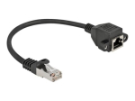 DeLOCK CAT 6a S/FTP 25cm v&otilde;rgu pikenduskaabel must