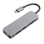 RoGer USB-C Hub 5in1 USB 3.0 x2 / HDMI / SD kaardi lugeja / TF kaardi lugeja
