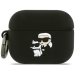 Karl Lagerfeld 3D Logo NFT Karl ja Choupette Silikoonkott Apple AirPods Pro 3 jaoks