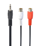 AUDIOKABEL 3,5MM BIS 2RCA/SOCKET CCA-406 GEMBIRD
