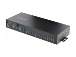 StarTech.com 16-Portiline T&ouml;&ouml;stuslik USB 5Gbps Hub koos Toiteadapteriga, Metallist Korpus, Monteeritav, Kaitse, Terminaliploki Toide, USB Laadimine...