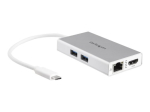 StarTech.com USB-C mitmeportine adapter, USB-C reisi dokkimisjaam 4K HDMI-ga, 60W toite&uuml;lekanne l&auml;bi, GbE, 2pt USB-A 3.0 hub, kaasaskantav