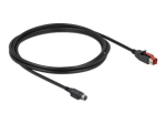 Delock Tugevdatud USB Kaabel 2m Must