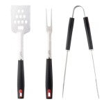 Adler Grill Utensil Set with Carrying Case AD 6727 Grill Cutlery Set 4 tk Hapnikuta teras/must