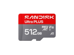 SanDisk Ultra PLUS 512GB microSDXC UHS-I m&auml;lukaart 200MB/s