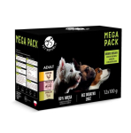 PETREPUBLIC Mega Pack kana, veis, lamba m&auml;rgkoeratoit - 12x100g