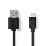 Nedis CCGT60600BK20 USB 2.0 USB-A isend USB-C&trade; isend 480 Mbps 2 m