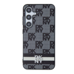 DKNY PU nahast ruudulise mustriga ja triibuga &uuml;mbris Samsung Galaxy S24 jaoks / must