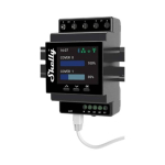 Shelly Pro Dual Cover PM DIN-r&ouml;&ouml;pa kahekanaline kontroller, WiFi (voolu m&otilde;&otilde;tmine)