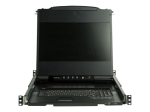 StarTech.com Topeltkorruselise rack-montaažiga KVM-konsool HD 1080p - DVI/VGA KVM koos LCD-monitooriga - 1U LCD KVM serveriracki sahtel juhtmetega...