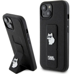 Karl Lagerfeld KLHCP15SGSACHPK Gripstand Saffiano Chou iPhone 15/14/13 jaoks 6.1" / must