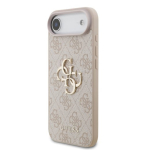 Guess PU 4G Metal Logo Strap Kaitsekaas Apple iPhone 17 Air jaoks Roosa