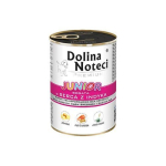 DOLINA NOTECI Premium Junior rikas kalkunis&uuml;dametega - m&auml;rgtoit keskmiste ja suurte t&otilde;ugude koerapojadele - 400g