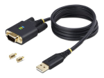 StarTech.com 3ft (1m) USB-seeria adapterikaabel, vahetatavad DB9 kruvid/mutrid, COM kinnitamine, USB-A DB9 RS232, FTDI IC, Level-4 kaitse
