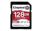 Kingston Canvas React Plus SDXC UHS-II m&auml;lukaart 128GB 280MB/s
