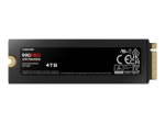 Samsung 990 PRO kuumutusplaatiga 4000 SSD vormifaktor M.2 2280 Tahkisketase liides M.2 NVME Lugemiskiirus 7450 MB/s Kirjutamiskiirus 6900 MB/s