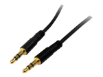 Startech 15 jalga (4,6 m) 3,5mm audio kaabel - kullatud &uuml;hendused - mees/mees - Aux kaabel (MU15MMS) musta audio kaabel