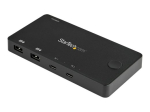 StarTech.com 2-portiline USB C KVM - 4K 60Hz HDMI - Compact UHD Desktop KVM koos USB Type C kaablitega - Bus Powered MacBook ThinkPad KVM / audio-s...