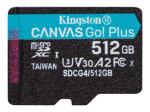 Kingston Canvas Go! Plus 512GB microSDXC UHS-I M&auml;lukaart (200MB/s)