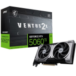 MSI GeForce RTX 5060 Ti 16G VENTUS 2X OC PLUS NVIDIA 16 GeForce RTX 5060 Ti GDDR7 HDMI ports quantity 1 PCI Express Gen 5 x16 (uses x8)