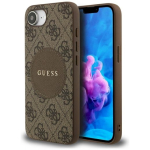 Guess 4G ring klassikaline logo MagSafe &uuml;mbris iPhone 16e / 17e jaoks / pruun