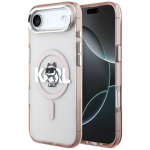 Karl Lagerfeld IML Choupette joonistusega logo MagSafe &uuml;mbris iPhone Air jaoks / roosa