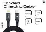 Quick QB-111 punutud laadimis- ja andmekabel USB-C Lightning-i 1.5m