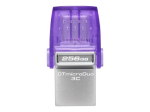 Kingston DataTraveler microDuo 3C 256GB USB 3.2 Gen 1/USB-C Stick Roheline H&otilde;bedasinise