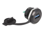 Delock Click-In moodul - USB 3.2 Gen 1 kaitseva tolmukorgiga - 1 USB pesa - must