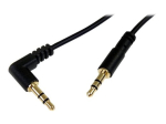 Startech 3 jalga (0,9 m) 3,5mm audio kaabel - nurga all - mees/mees - Aux kaabel (MU3MMSRA) musta audio kaabel