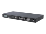 Intellinet 24-Port 2 SFP Ports, LCD Display, IEEE 802.3at/af Power over ( / ) Compliant, 370 W, Endspan, 19 Rackmount (Euro 2-pin plug) Switch 24-p