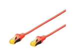 DIGITUS CAT 6a Kaitstud foolium- ja vasktr&otilde;mbelis SFTP 10m &uuml;henduskabel Red