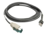 2.13m must Zebra USB-kaabel