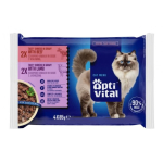 OPTIVITAL Lambaliha ja veiseliha - m&auml;rgkassitoit - 4x85g
