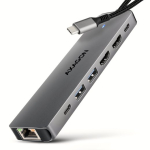 AXAGON USB-C 5Gbps DUAL 4K DISPLAY 7in1 Hub HMC-7HX2