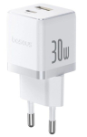 Baseus Palm 30W USB-C USB-A seinalaendur Valge