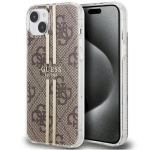 Guess GUHCP15MH4PSEGW iPhone 15 Plus / 14 Plus 6.7" pruun hardcase IML 4G Gold Stripe