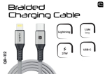 Quick QB-112 punutud laadimis- ja andmekabel USB-C Lightning-i 1.5m