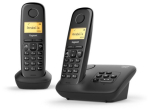 Gigaset A270A Duo Juhtmevaba telefon Ilma helistaja ID-ga Must