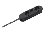 BACHMANN Smart 3-v&auml;ljundiga pistikupesa, must, 5m