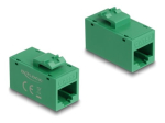 DeLOCK CAT 6a kaitsmata v&otilde;rgupaari (UTP) Keystone koppel, roheline