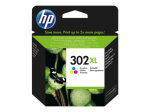 HP 302XL Color (taevasinine, magenta, kollane) 300-lehek&uuml;ljeline tint