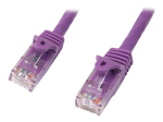 StarTech.com 2m CAT6 Lilla katkematute CAT 6 v&otilde;rgu l&uuml;hikaabel - 100W RJ45 UTP 650MHz Category 6