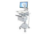 Ergotron StyleView Mobile Cart with Wheels for LCD-ekraan/klaviatuur/hiir/CPU/s&uuml;learvuti/v&auml;rvikoodilugeja kuni 24