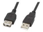Lanberg USB pikenduskaabel 1.8m Must