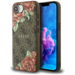 Guess 4G lillede print MagSafe &uuml;mbris iPhone 16e/17e jaoks / pruun