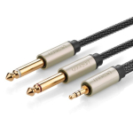 UGREEN 10613 audio kaabel 1 m 2 x 6,35mm 3,5mm / must